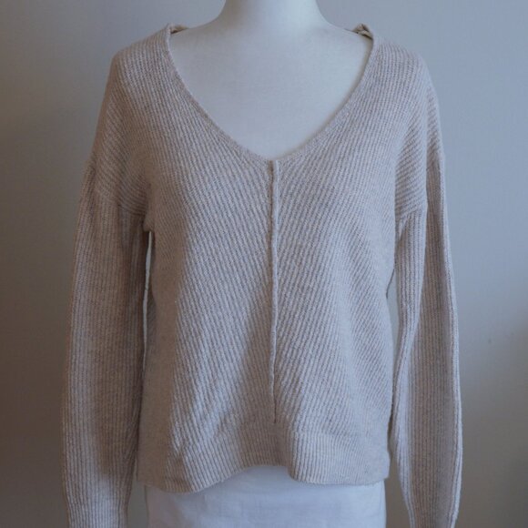 Ruby Moon Cotton Blend V-Neck Sweater - Size S - Picture 5 of 10